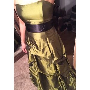 Olive green prom dress evening gown Fiesta